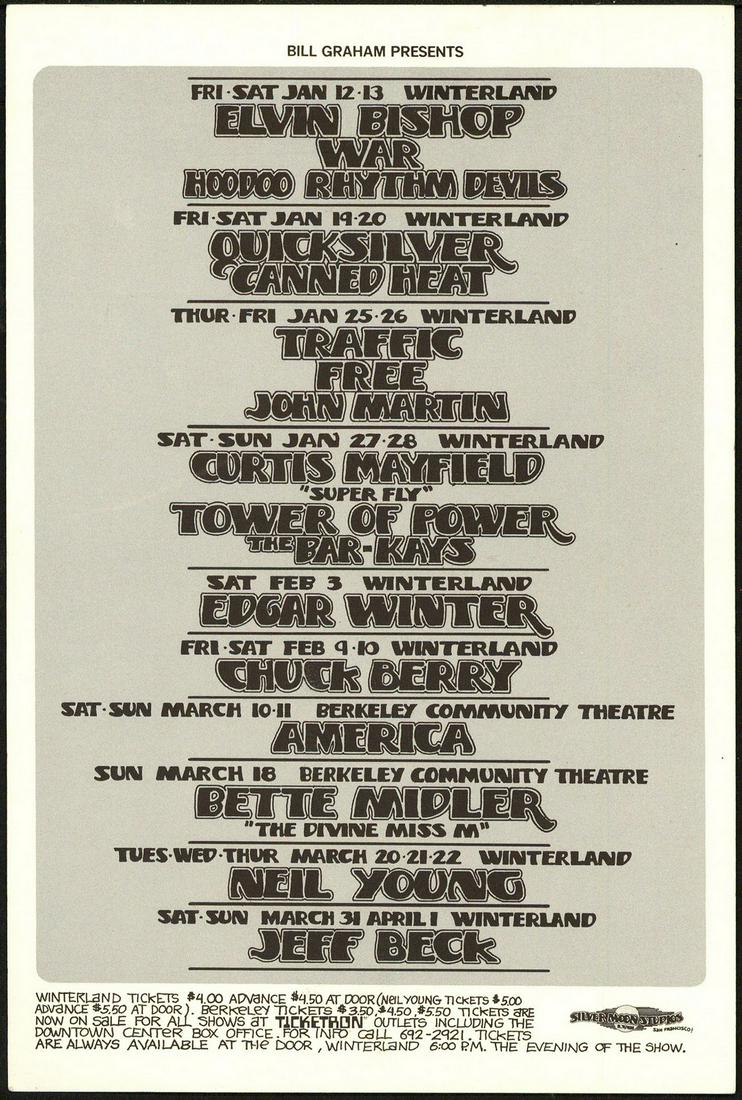 Bill Graham Presents Postcard - Multi Dates, Multi (1 of 1)