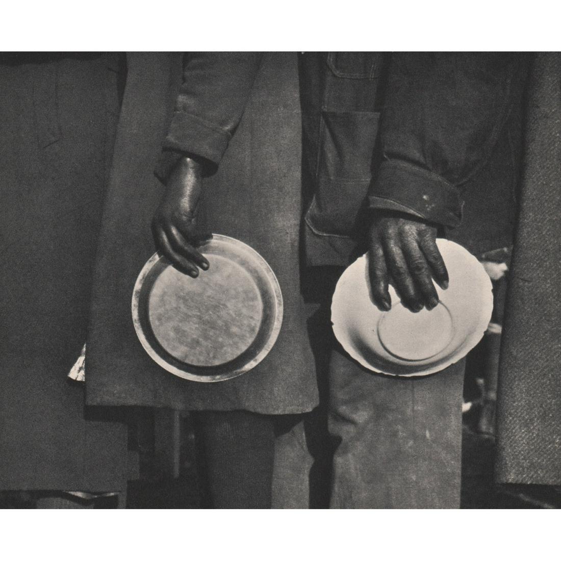 WALKER EVANS - Food Line, FSA picture: Artist: WALKER EVANS Print Title: Food Line Medium: Sheet-fed Gravure Printing Date: 1930's Printed in the USA Image Size: 8 X 6.25 inches Walker Evans (1903-1975) was an American photographer and pho
