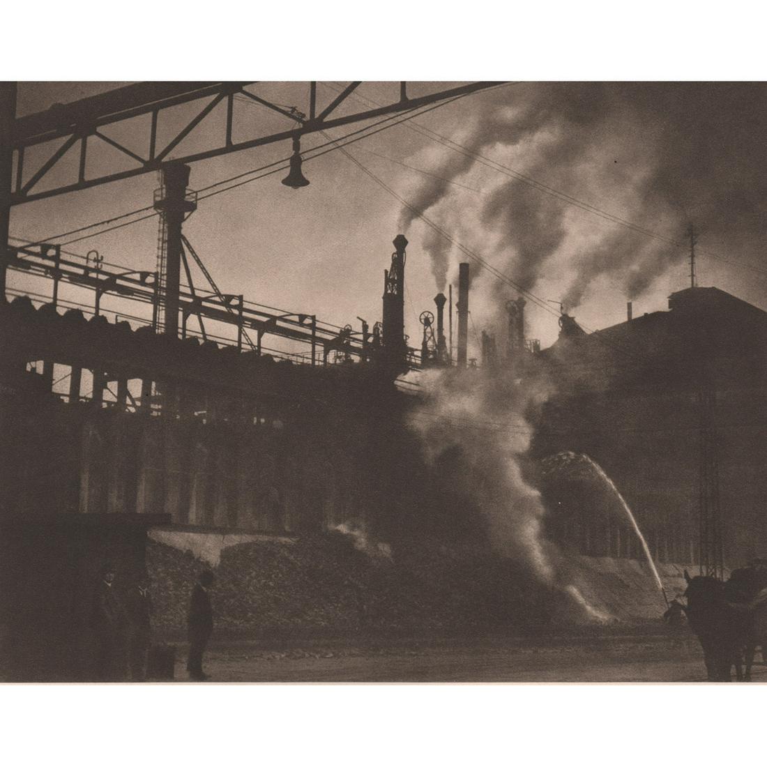 E.O. HOPPE - Extinguishing the Coke: Artist: E.O. HOPPE Print Title: Extinguishing the Coke Medium: Sheet-fed Gravure Printing Date: 1930's Printed in Germany Image Size: 6 X 7.75 inches Emil Otto Hoppe (1878-1972) was a German-born port