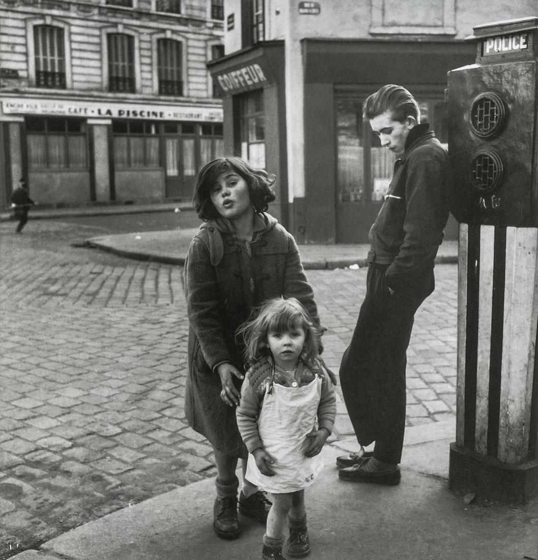 ROBERT DOISNEAU - The Kids in Place Hebert, 1957: Artist: Robert Doisneau Title: The Kids in Place Hebert, 1957 Medium: Photo Litho, 1997, China Dimensions: 6.95x7.2" Heat Wax Mounted on 11x14" Conservation Board Robert Doisneau was a French photogra