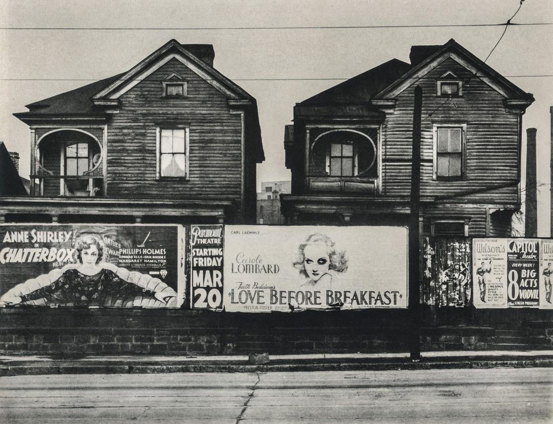 WALKER EVANS - Billboards, Frame Houses, Atlanta, 1936 (1 of 1)