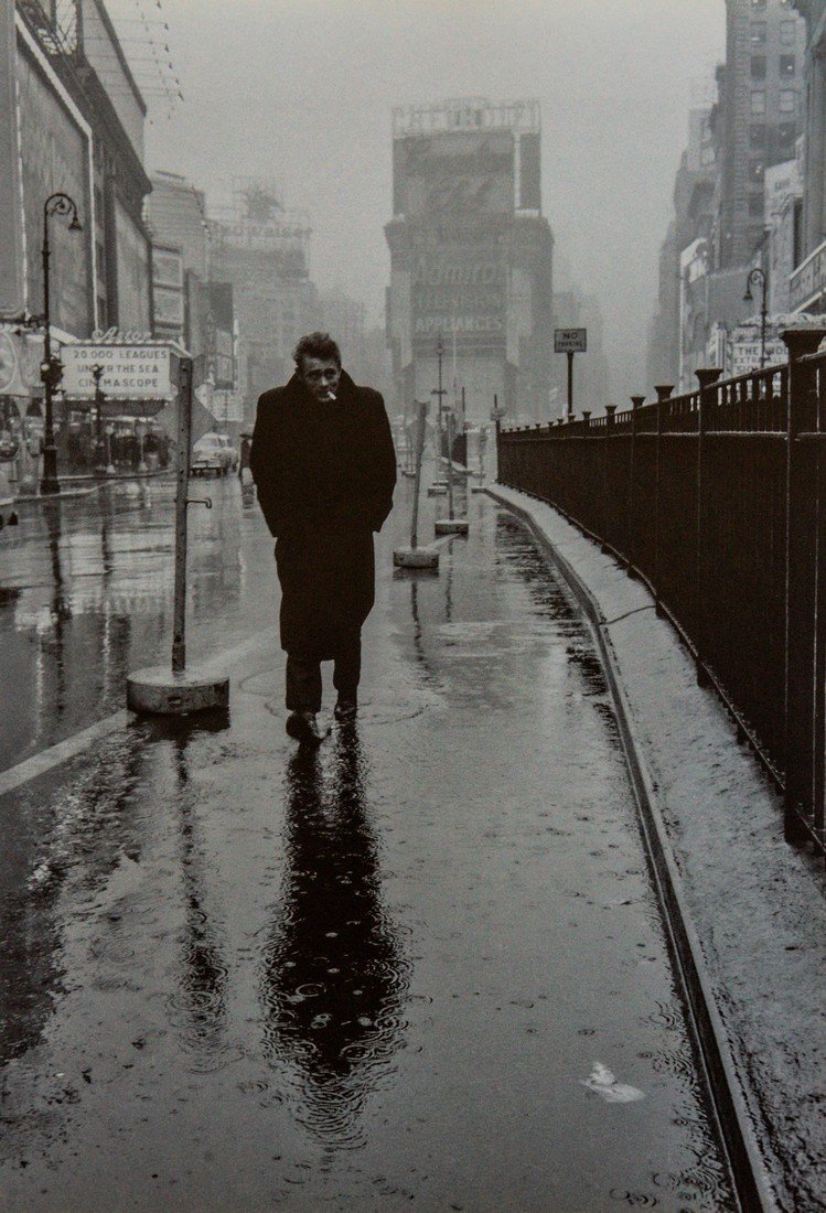 DENNIS STOCK - James Dean on Times Square, 1955 (1 of 1)