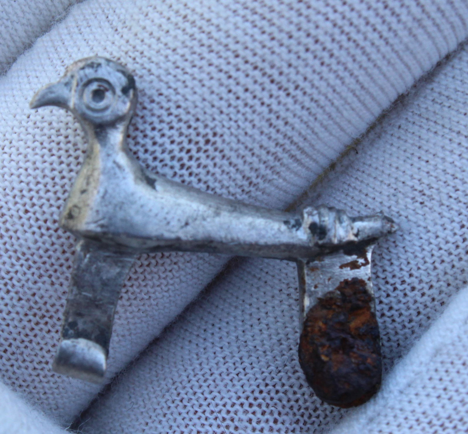 Ancient Roman Silver Bird brooch fibula (1 of 6)