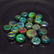 7.25 Ct Natural 21 Drilled Faceted Fire Black Opal