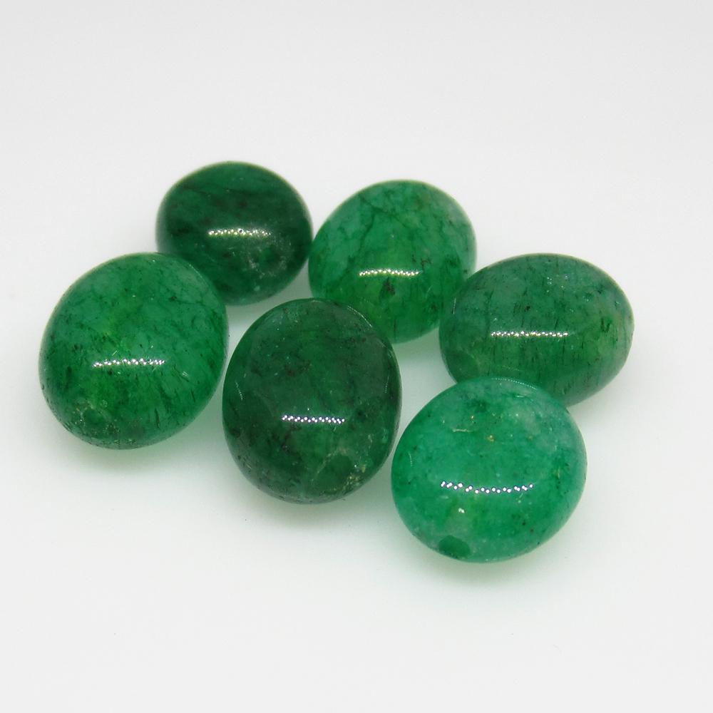 14.87 Ct Natural 6 Zambian Emerald Oval Set (1 of 2)