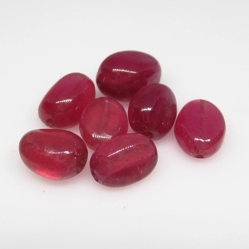 18.10 Ct Natural 7 Red Ruby Oval Set (1 of 2)