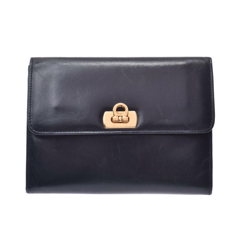 Salvatore Ferragamo Mini type Gancini Navy bags: Brand: Salvatore Ferragamo Model: Mini type Gancini Navy bags Color: Black Material: Leather Dimensions: H:12cm x W:15.5cm x D:3.5cm Serial number: NA Condition: B - good condition. May have some sign