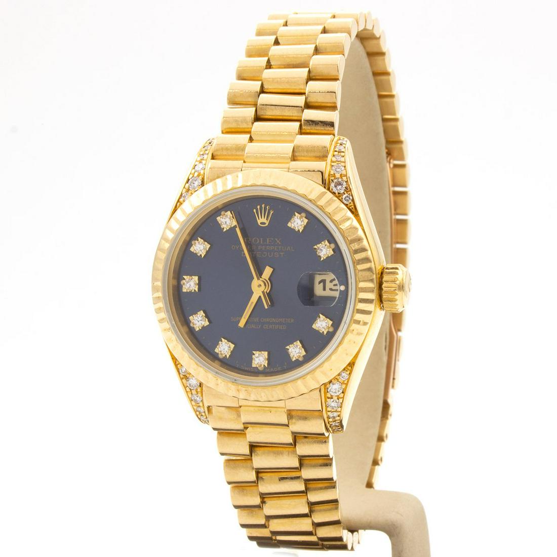 Rolex Lady Datejust watch: Title: Rolex Lady Datejust watch Additional Information: Rolex Lady Datejust watch, model "Oyster Perpetual Datejust" for women. - Case in 18K yellow gold. - Yellow gold bezel, screwed back, arches se