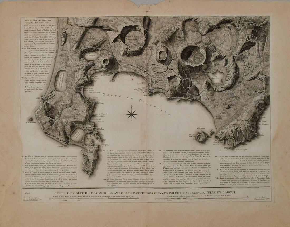 1780 Drouet Map of Pouzzoles Bay, Naples Italy -- Carte: Title/Content of Map: 1780 Drouet Map of Pouzzoles Bay, Naples Italy -- Carte du Golfe de Pouzzoles Avec Une Partie des Champs Philegreens dans la Terre de Labour Date: 1780 Cartographer: S Drouet Siz