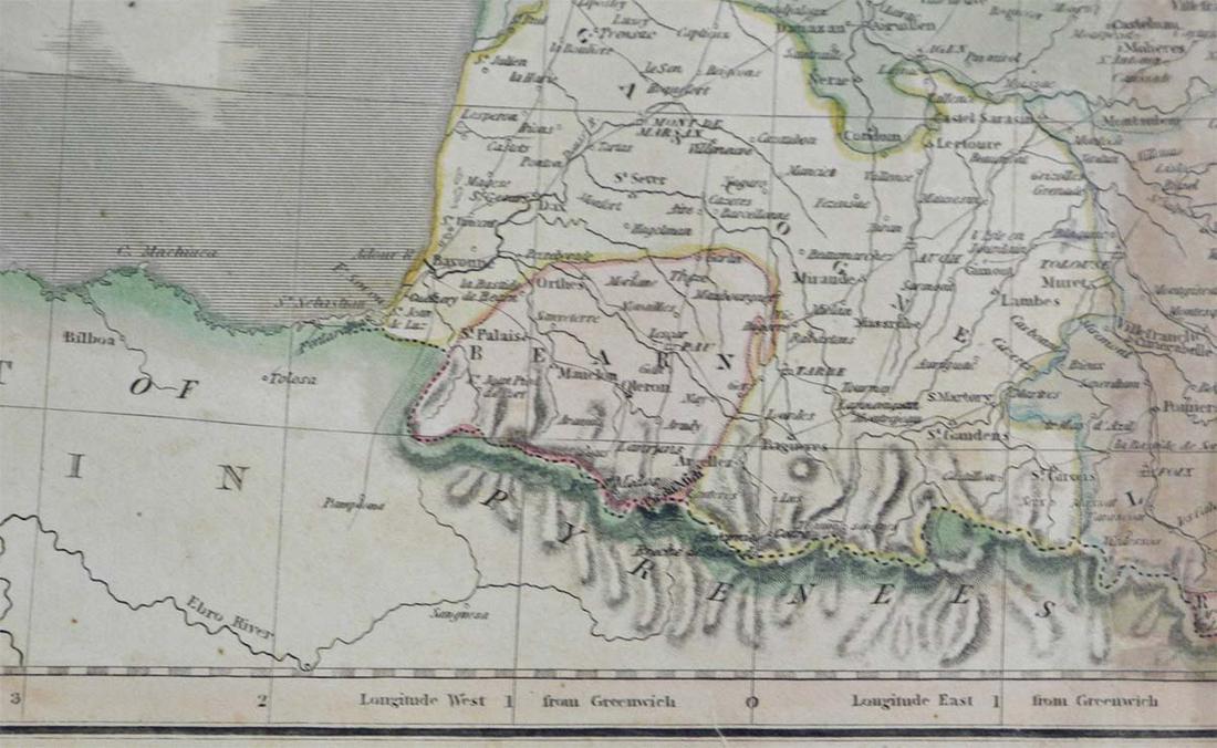 France. in Provinces.: Title: France. in Provinces. Publication Date: 1817 Cartographer: THOMSON, JOHN & CO. Publisher: JOHN THOMSON, JUNR. & CO. Size: 19.5Height - 22Width No.14 from Thomson's New General Atlas 1817. Kirkw