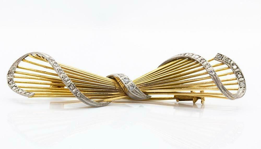 Stunning 18K Gold and Platinum 1940’s Retro Diamonds (1 of 5)