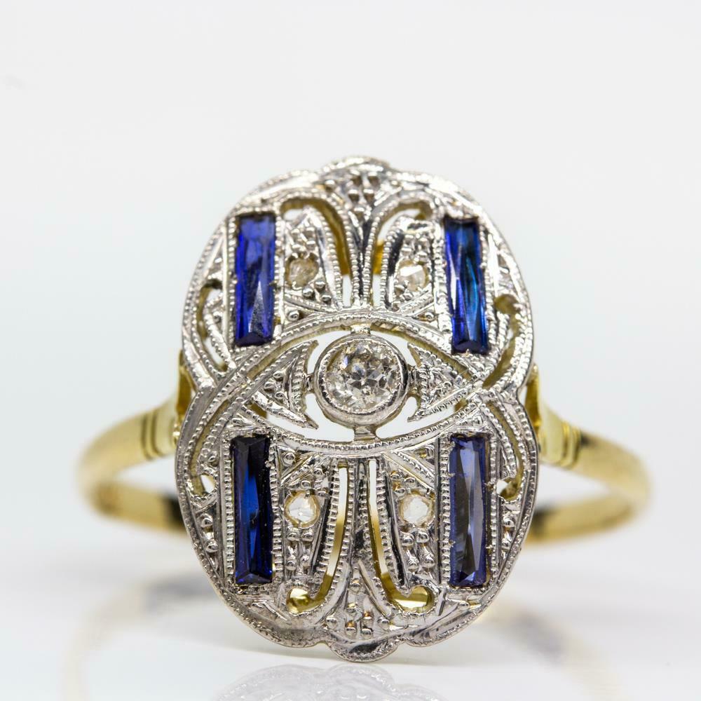 Original Art Deco 18k Gold & Platinum Diamonds and (1 of 7)