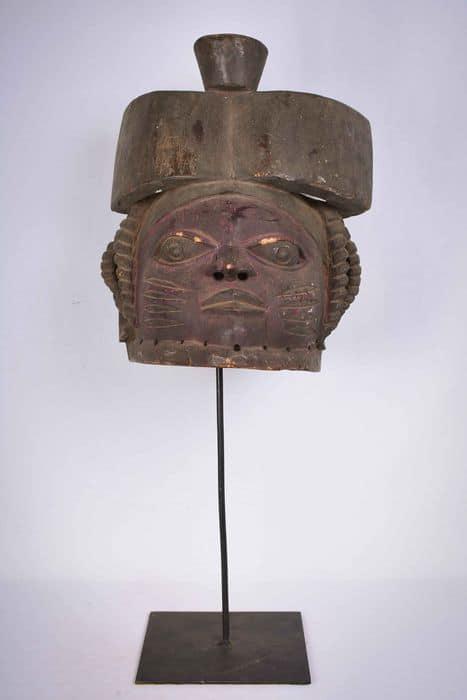 Mask – Wood – Gelede – Yoruba – Nigeria: Title: Mask – Wood – Gelede – Yoruba – Nigeria Description: Gelede Masks, are according to the Society of African Missions (SMA) To Protect Man from Witches. Gelede masks are worn by men, but 