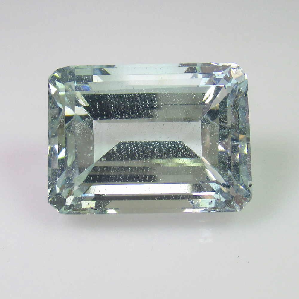 IGI Certified 21.37 Ctw Natural Aquamarine Emerald Cut (1 of 3)
