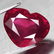 6.46 ct blood red ruby heart