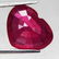 6.46 ct blood red ruby heart - 3