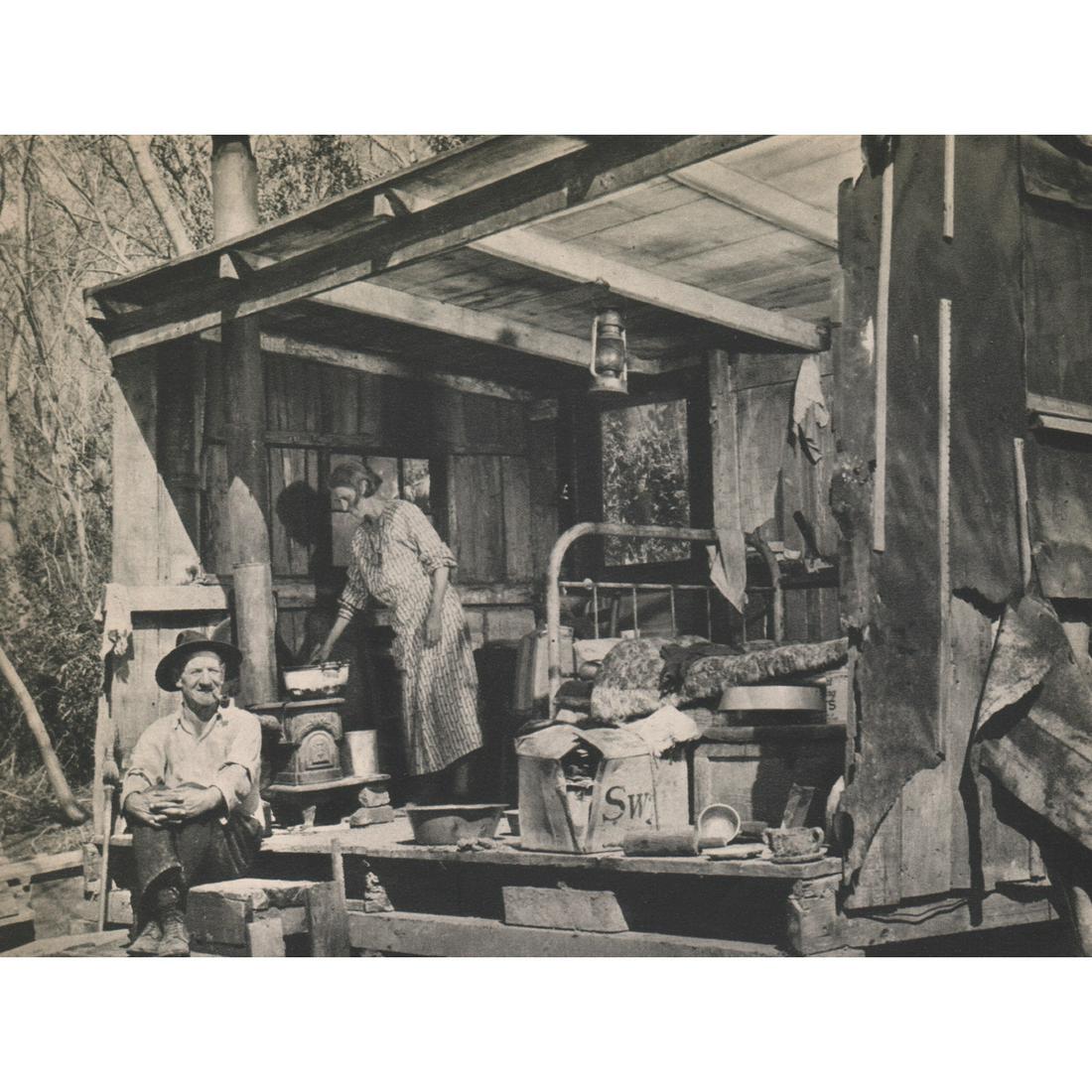 MARGARET BOURKE-WHITE - Natchez, Mississippi: Artist: MARGARET BOURKE-WHITE Print Title: Natchez, Mississippi Flood damaged house Medium: Sheet-fed Gravure Printing Date: 1930's Printed in the USA Image Size approx: 6 x 8 inches Margaret Bourke-W
