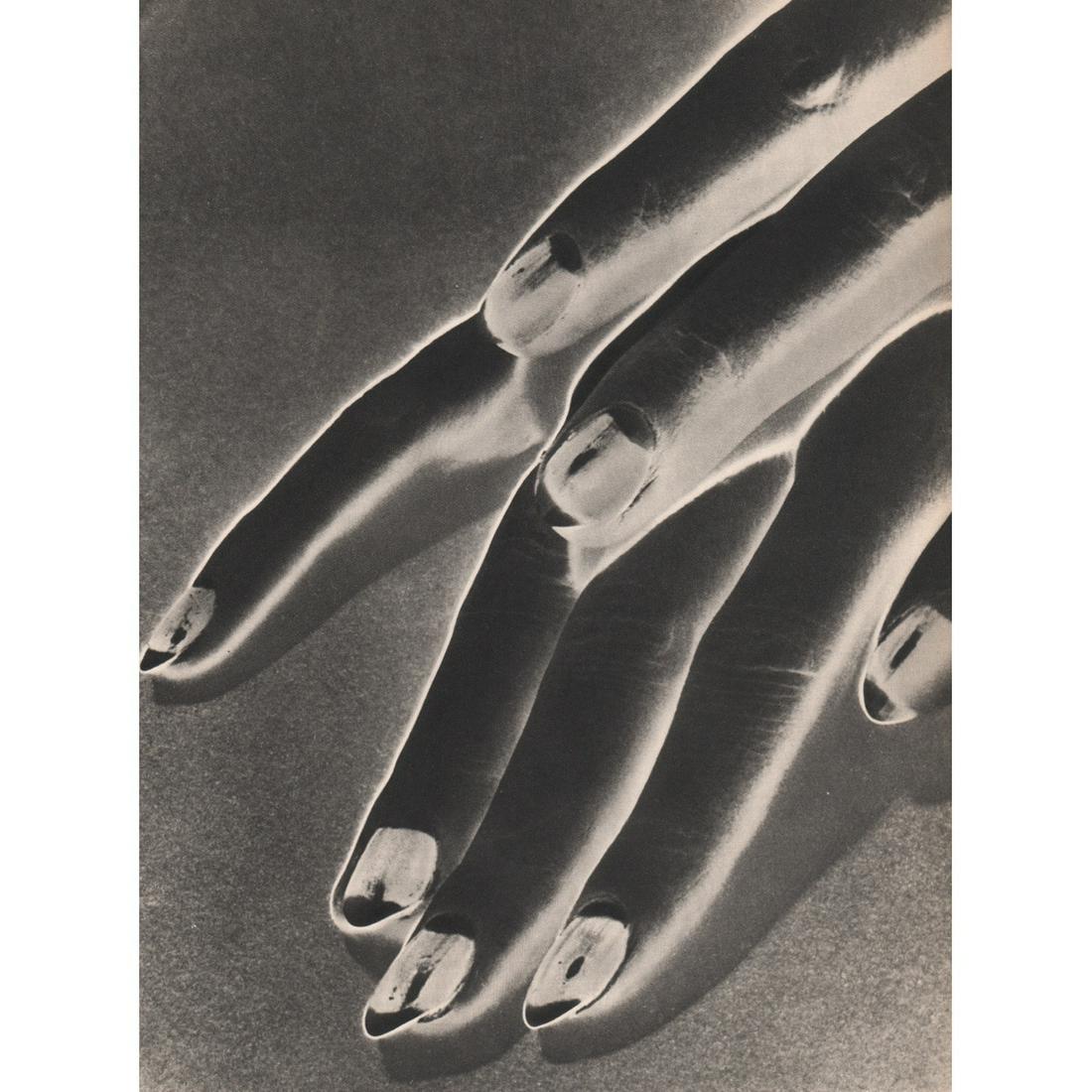 MAN RAY - Solarized Hand: Artist: MAN RAY Print Title: Solarized Hand Medium: Sheet-fed Gravure Printing Date: 1930's Printed in France Image size approx. 11.25 x 8.5 inches Man Ray, original name Emmanuel Radnitzky, was born