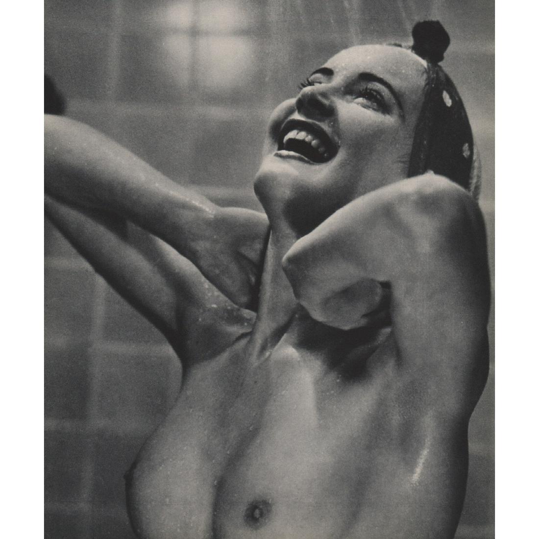 JOHN SCOTT - Girl in Shower - nude: No Reserve! Artist: JOHN SCOTT Print Title: Girl in Shower Medium: Sheet-Fed Gravure Printing Date: 1930's Printed in the USA Image Size approx: 9.5 X 8.25 inches Shipping: Domestic: Flat-rate of $15.