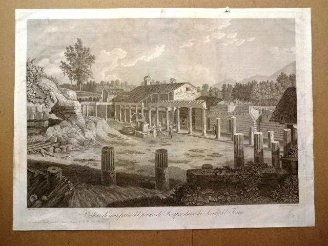 1794 Engraving of Portico Pompeii Theater (1 of 3)