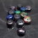 8.67 Ct Natural 13 Drilled Faceted Fire Black Opal