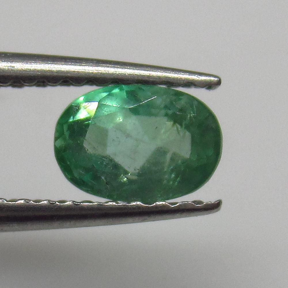 0.55 Ct Natural Zambian Emerald Oval Cut (1 of 2)