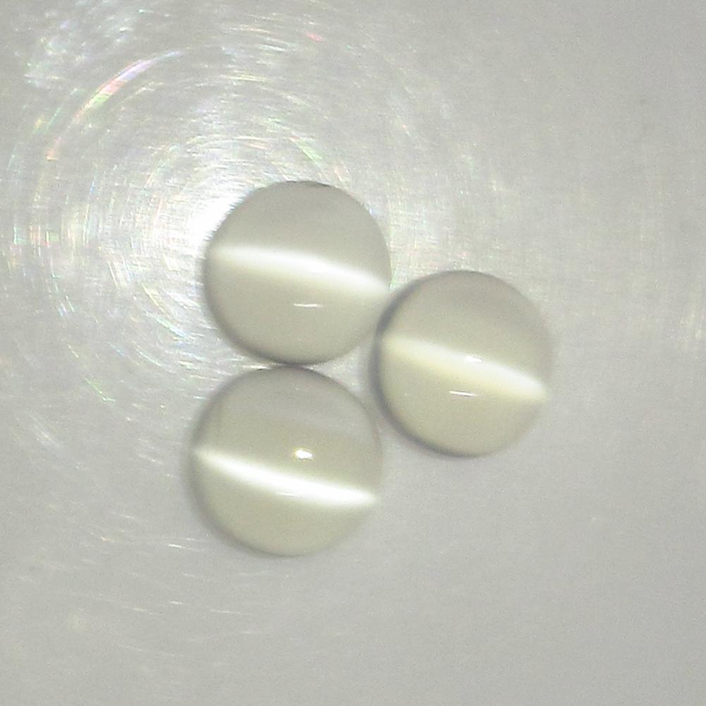 7.92 Ct Natural 3 Sharp Line Moonstone Round Set (1 of 2)