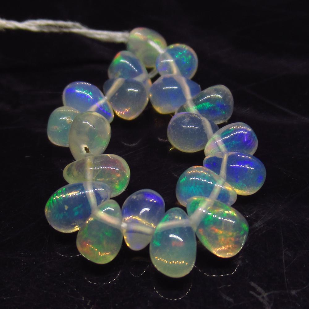 4.10 Ct Natural 19 Drilled Pear Multi-Color Fire Opal (1 of 2)