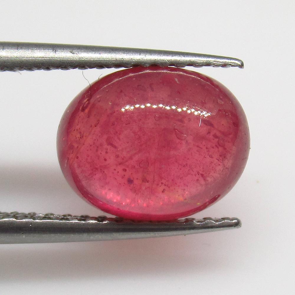 3.30 Ct Natural Blood Red Ruby Oval Cab (1 of 2)