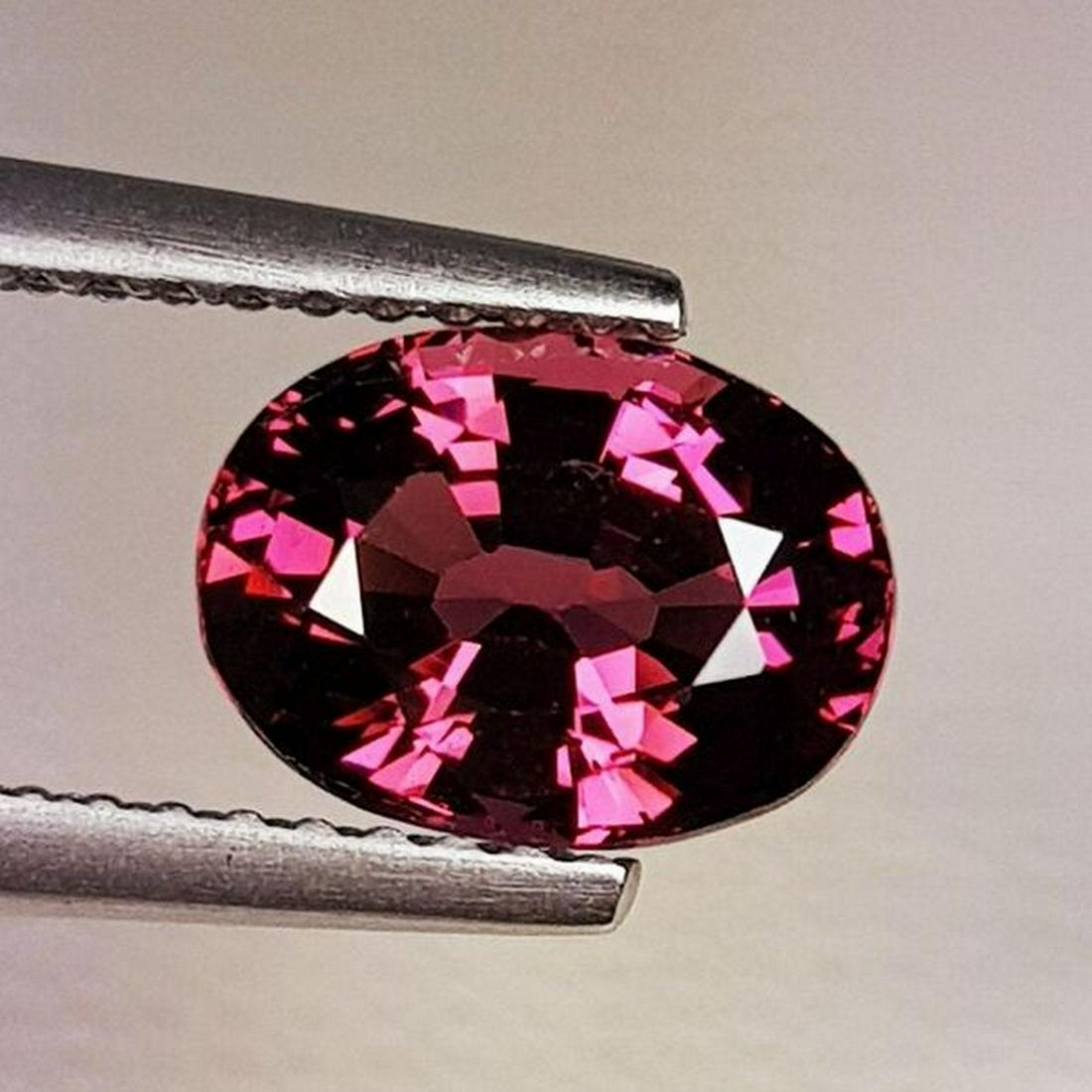 Natural Rhodolite Garnet Oval Cut 2.53 ct: No Reserve! Title: Natural Rhodolite Garnet Oval Cut 2.53 ct Color/Clarity: VVS - VS Gemstones: Gemstones Carat Weights: 2.53 Size/Dimensions: 8.50 x 6.40 x 5.20 Additional Information: Oval - Burma S