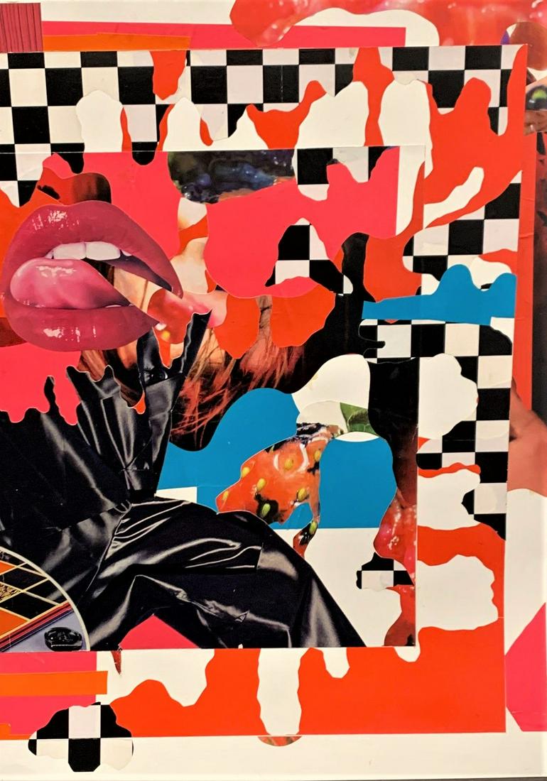 Bjorn Copeland: Untitled 2008: Artist: Bjorn Copeland Title: Untitled 2008 Medium: Mixed media collage on paperboard Dimensions: 35" x 26" Color collage on paperboard signed and dated verso in ink Reserve: $600.00 Shipping: Domest