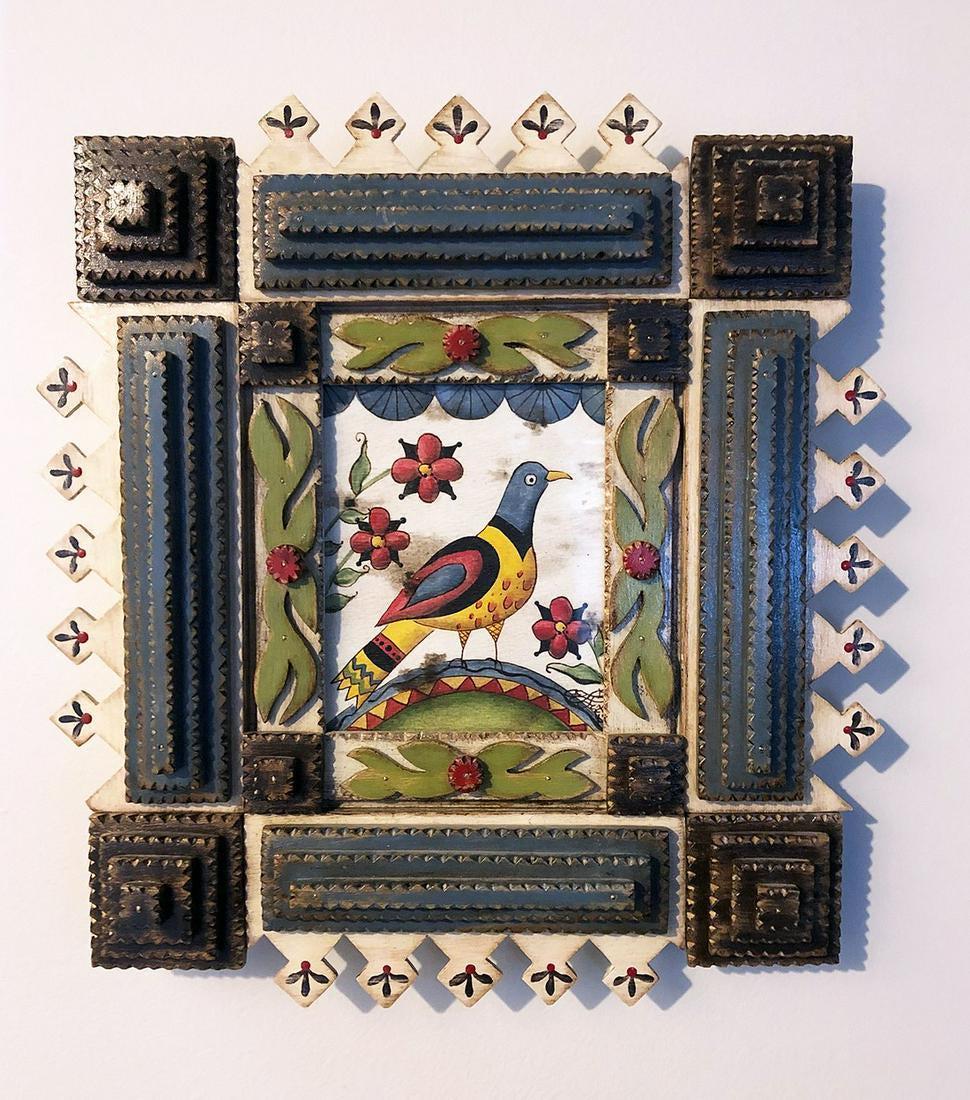 Painted Tramp Art Frame Angie Dow (1 of 3)