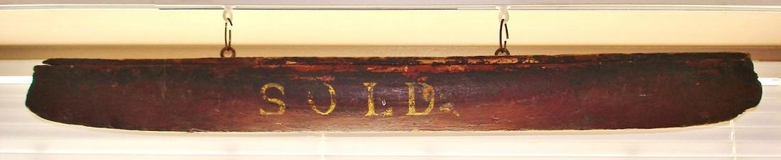 Wood Carved Canoe Trade Sign (1 of 9)
