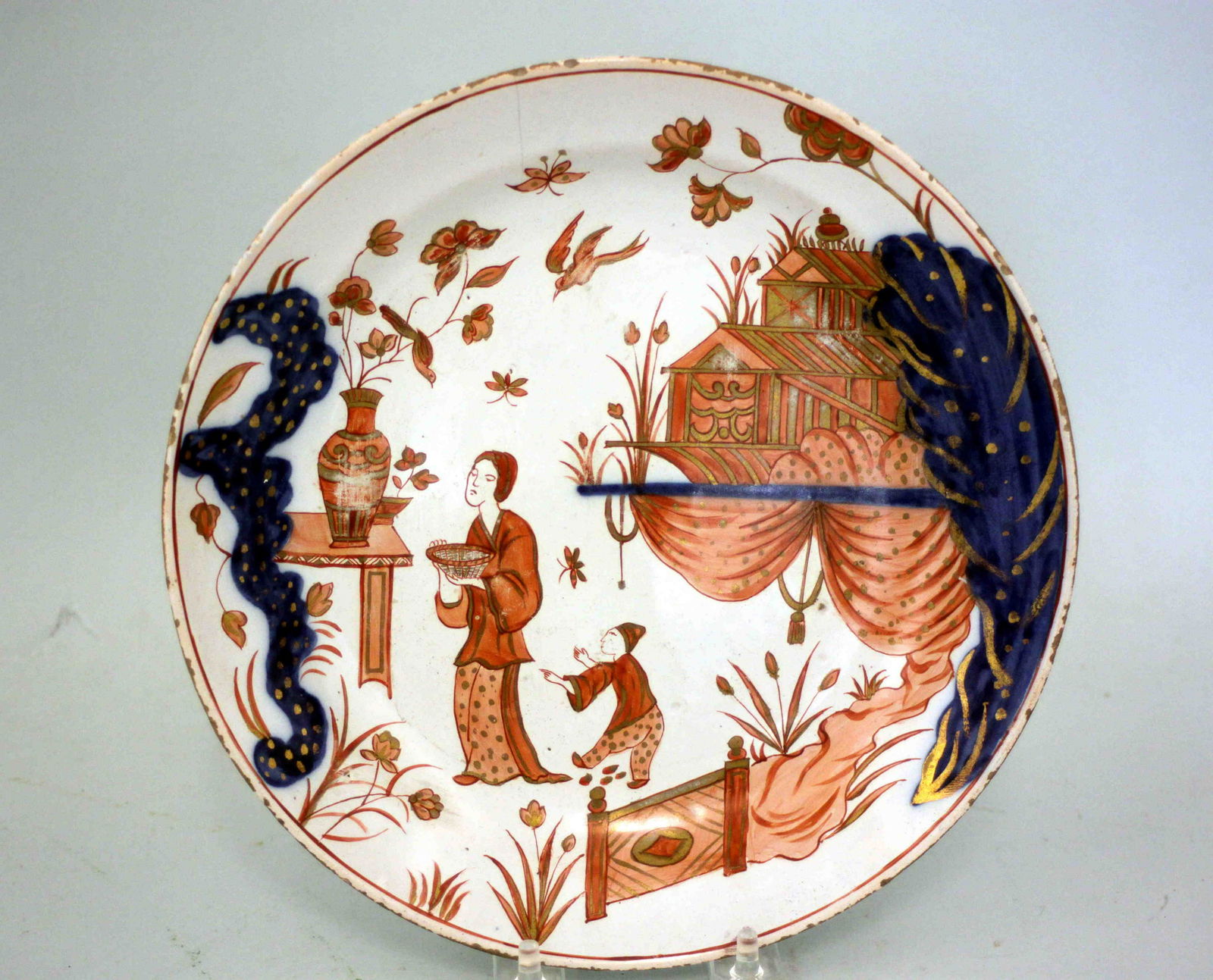 A scarce Dutch delft dore plate made in imitation of (1 of 1)