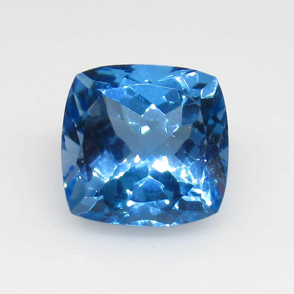 6.26 Ct Natural Blue Topaz Cushion Cut (1 of 2)