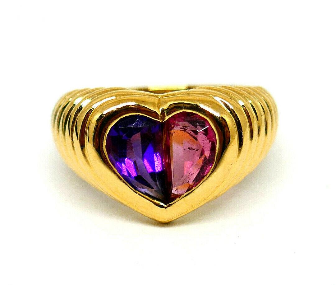 Bulgari Doppio 18k Yellow Gold Tourmaline Amethyst (1 of 10)