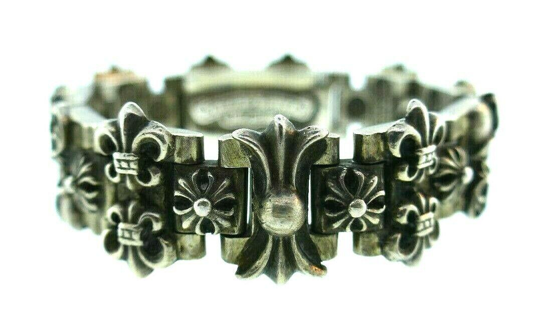 Chrome Hearts Sterling Silver Link Bracelet Circa 1995