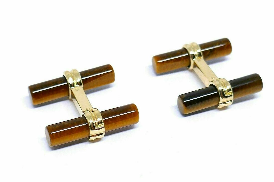 Boucheron Vintage Yellow Gold Tiger Eye Rock Crystal (1 of 7)