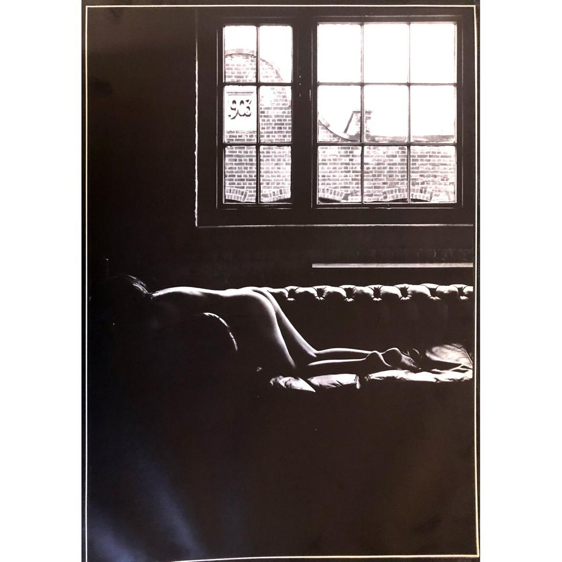 SAM HASKINS - Nude on a Sofa: Artist: SAM HASKINS Print Title: Nude on a Sofa Limited Folio 217/1500 Medium: Photo-lithograph Printing Date: 1972 Printed in Switzerland Image Size: 19 X 13.5 inches Sam Haskins (1926-2009) was a Br