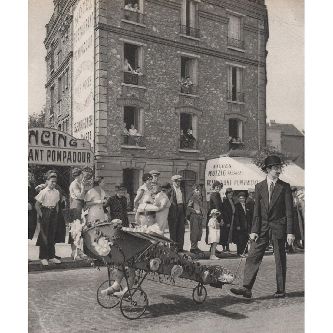 ROBERT DOISNEAU - Sunday in the Suburbs: No Reserve! Artist: ROBERT DOISNEAU Print Title: Sunday in the Suburbs, Paris Medium: Sheet-fed Gravure Printing Date: 1940's Printed in Switzerland Image Size approx: 8 x 6.5 inches Robert Doisneau (