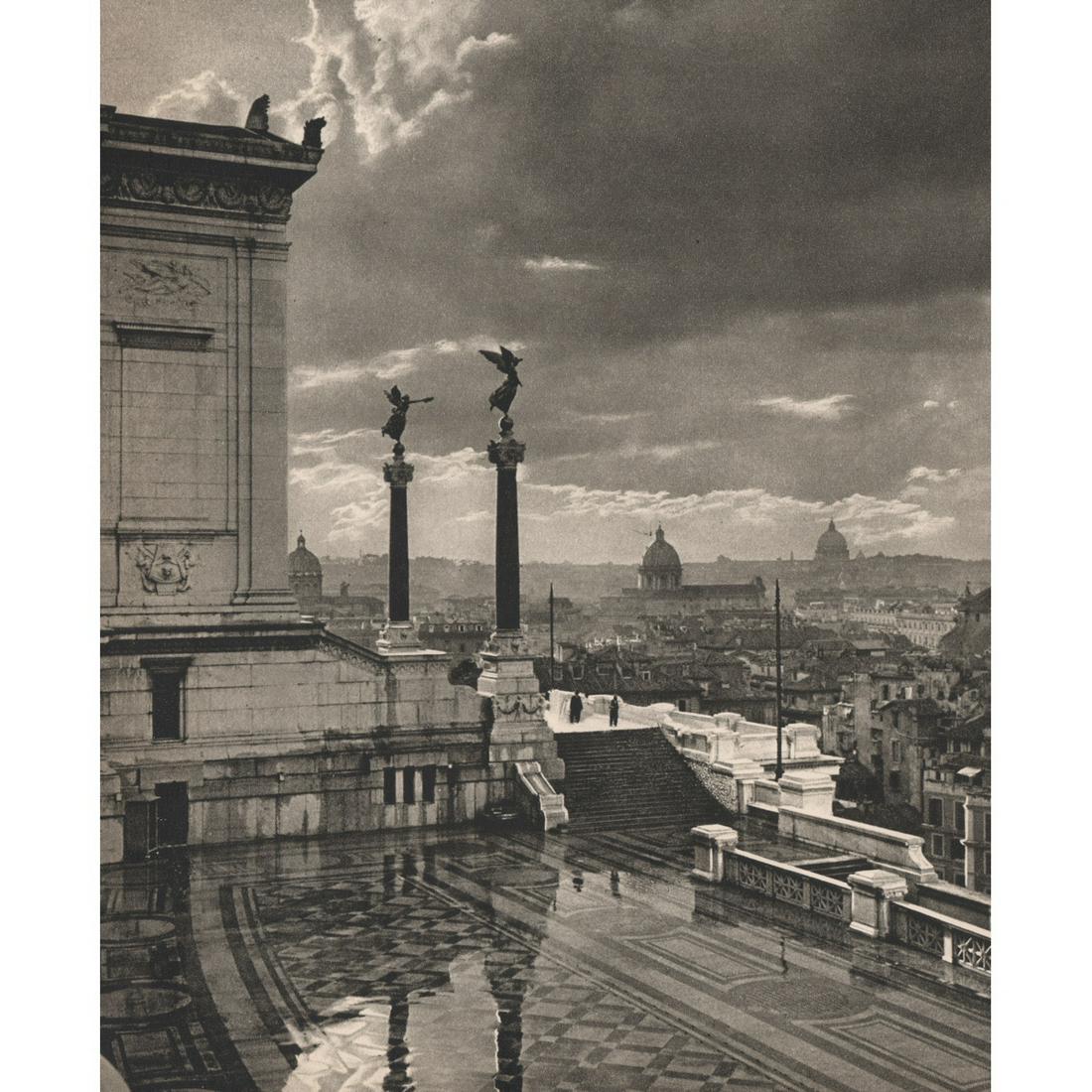 DONALD McLEISH - Storm over Rome: Artist: DONALD McLEISH Print Title: Storm over Rome Medium: Sheet-fed Gravure Printing Date: 1940 Printed in Great Britain Image Size: 8.25 x 6.75 inches Donald McLeish (1879-1950) was a British photo
