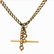 VICTORIAN 9K Rose Gold Curb Link T Bar Watch Chain - 2