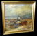 1910s Oil Painting "Cart by River" by George Overbury