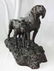 1930s JAPANESE BRONZE SCULPTURE "PAIR of HUNTING DOGS" - 2