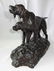 1930s JAPANESE BRONZE SCULPTURE "PAIR of HUNTING DOGS" - 3