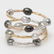 18 kt. Tricolour Gold - Keshi Tahitian Pearls - Ring - 4