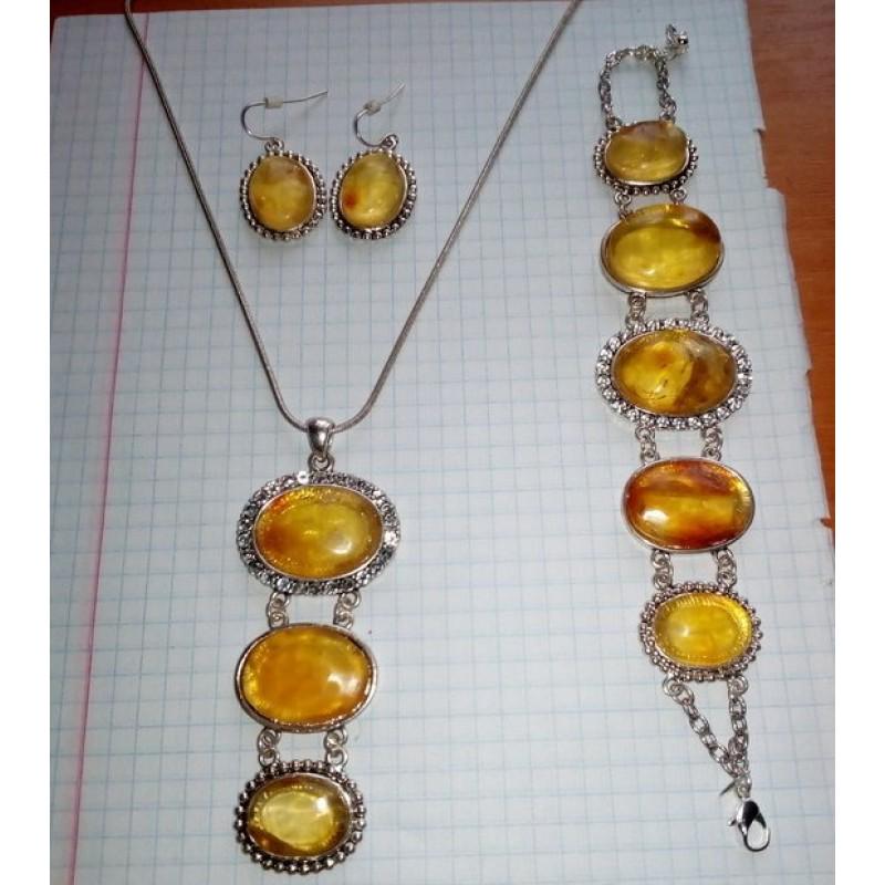 61 g. Antique 100% natural Baltic amber set of (1 of 10)