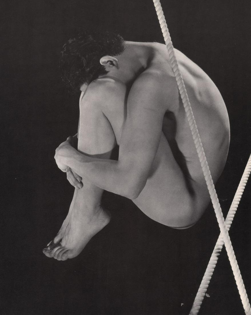 GEORGE PLATT LYNES - Male Nude, c 1933: Artist: GEORGE PLATT LYNES Print Title: Male Nude, c 1933 Medium: Duotone Photoengraving Printing Date: 1980;s Printed in USA Image Size: 11 X 9” George Platt Lynes (1907-1955).was an American fashi