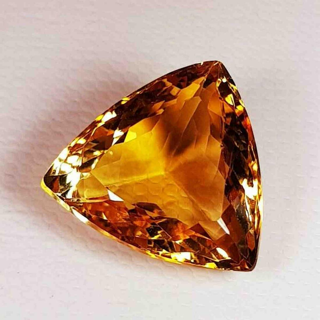 Natural Citrine Triangle Cut 10.42 ct (1 of 5)