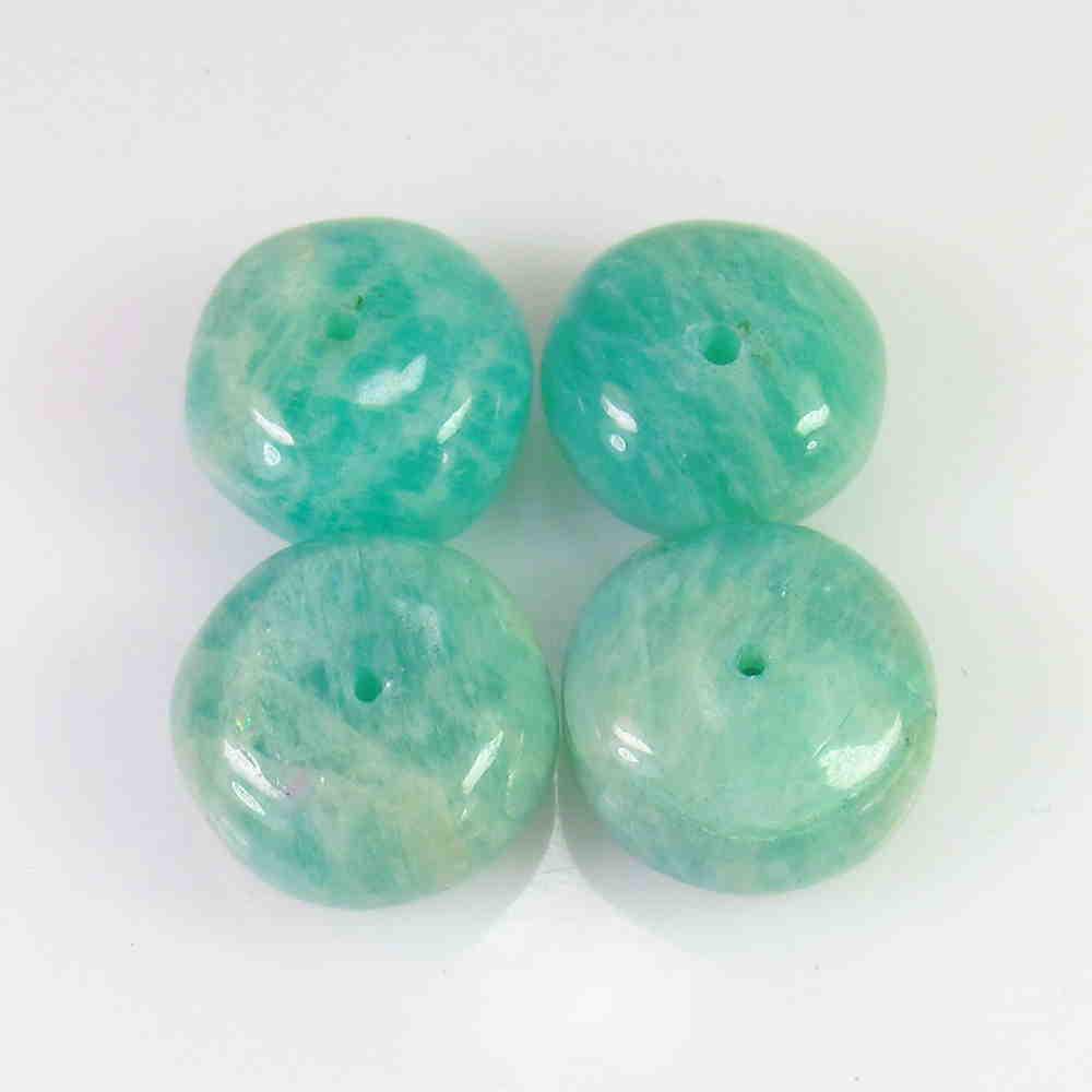 23.62 Ctw Natural 4 Drilled Amazonite Square Round (1 of 2)